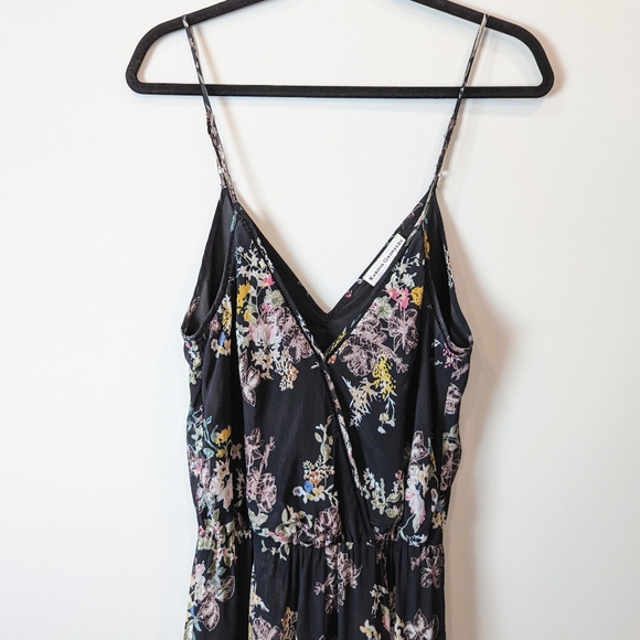 Karina Grimaldi Briana Crossover Maxi Dress in Black Garden - Picture 4 of 6